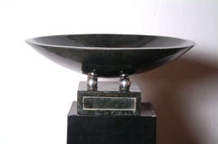 Art Deco Veneered Green Marble French Centrepiece, 1920s