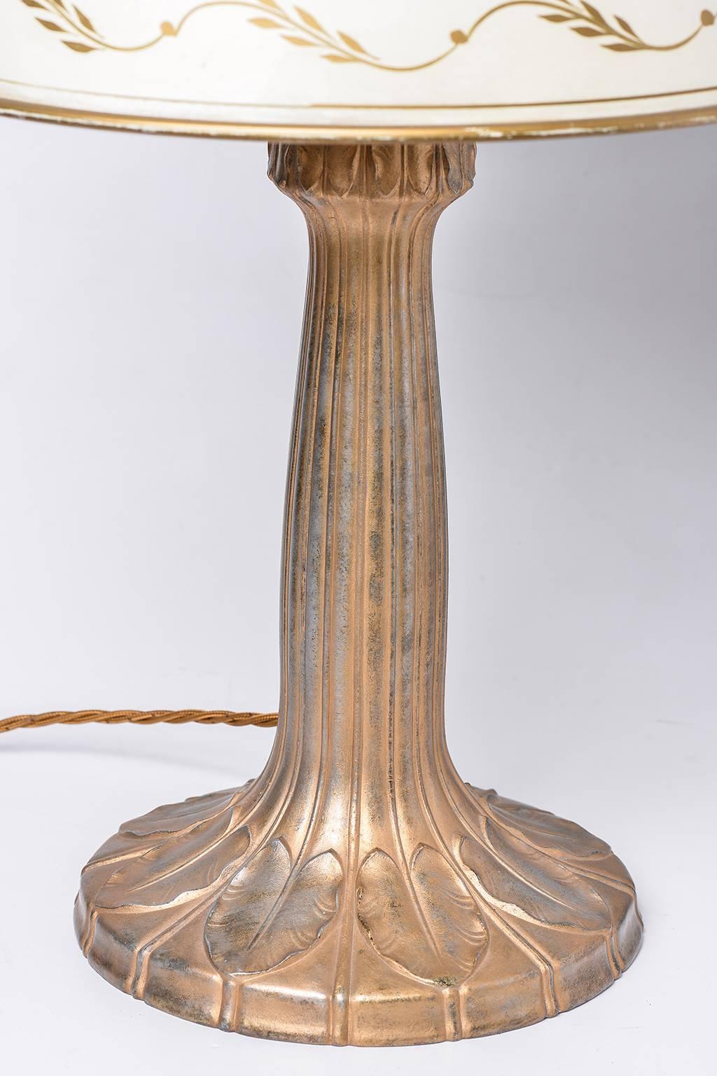 Art Deco American Gilt Bronze Table Lamp For Sale