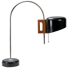 Lacquered Metal and Chrome Spanish Desk Lamp "Sauce" Edited by Fase, 1965