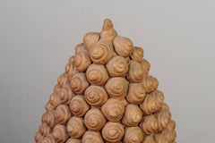 Sardinian  Handmade Terracotta Pinecone Finials:  Italian Sculptures