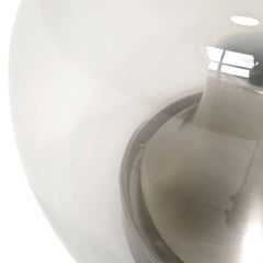 Mid-Century Modern Blown Glass and Polished Metal Table Lamp, 1964