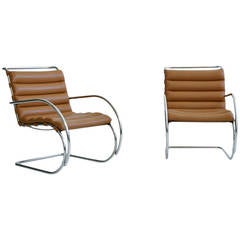 Pair of Mies Van Der Rohe MR Arm Chairs