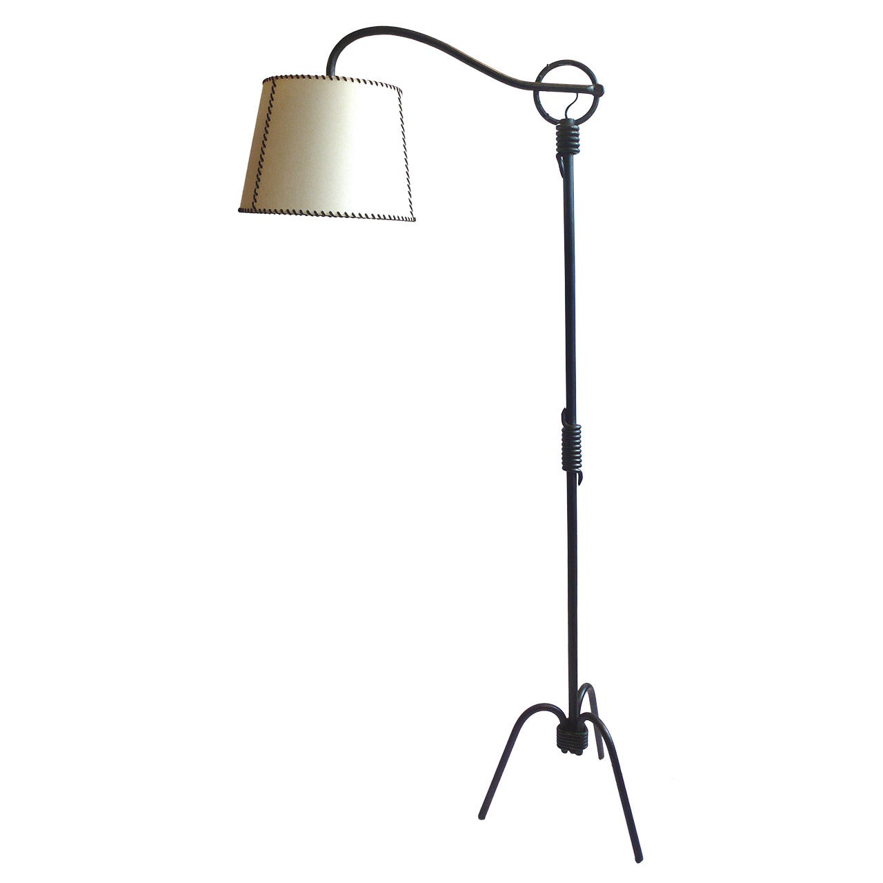  Iron Floor Lamp in the Style of Jean Royere For Sale