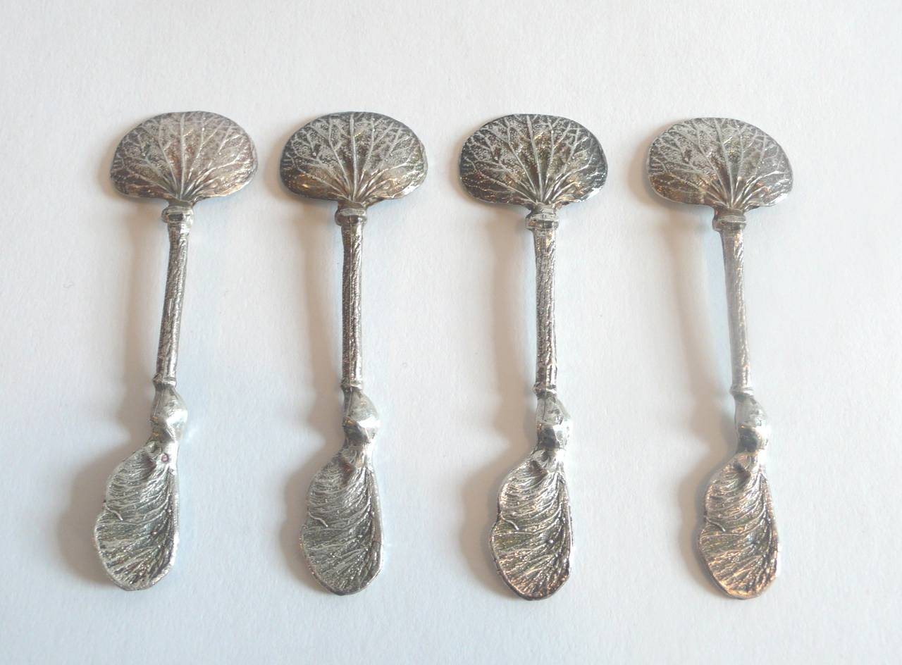 Set of 4 Sterling Silver Spoons by Claude Lalanne 1991