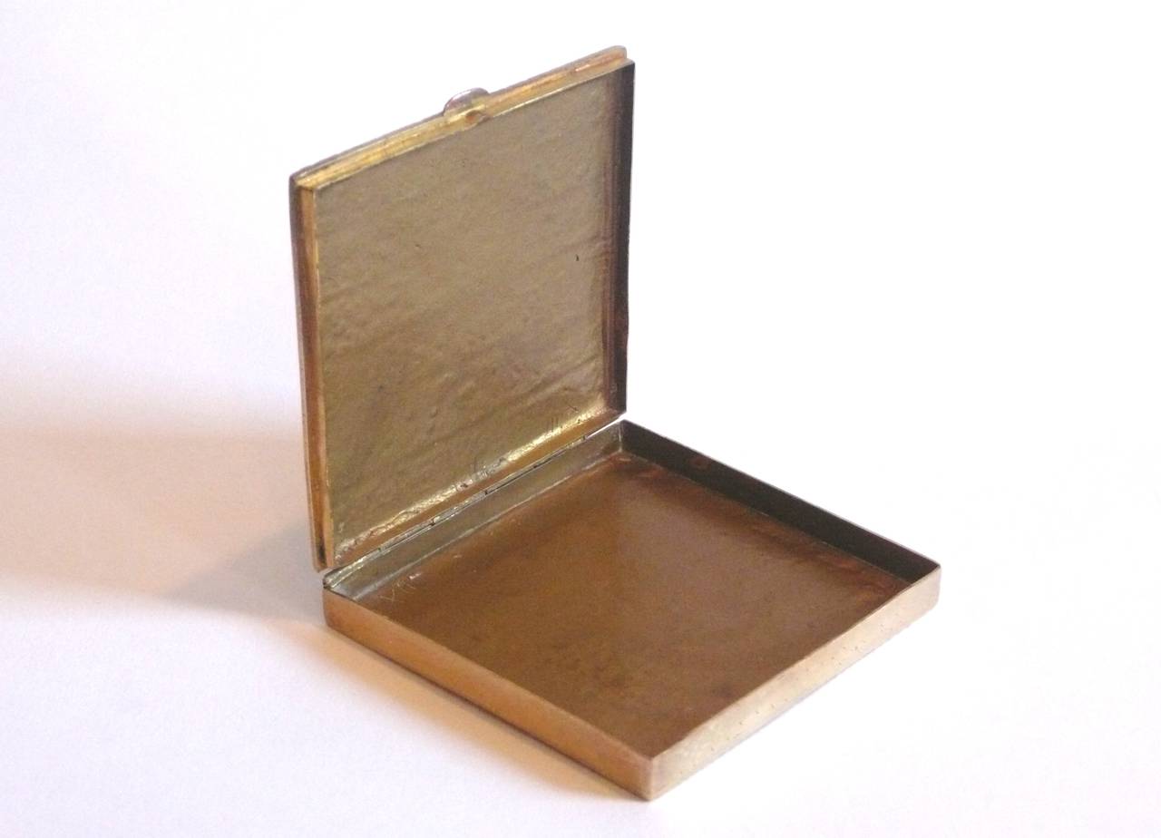 Line Vautrin Gilt Bronze Box L'alphabet Armenien For Sale 1