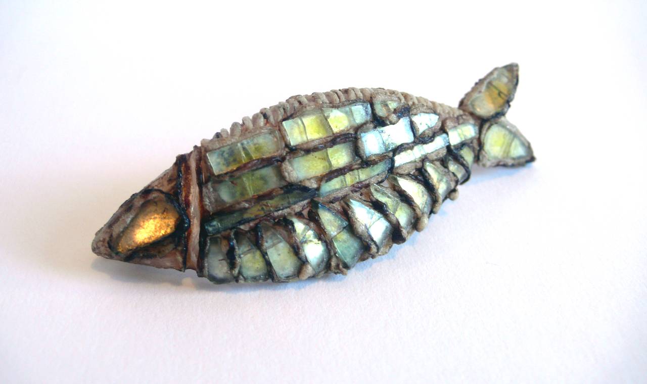 French Line Vautrin Talosel Fish Brooch For Sale