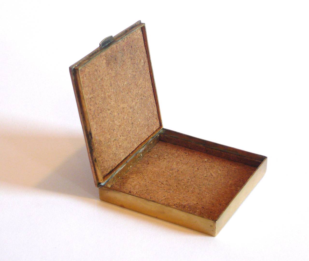 Ormolu Line Vautrin Gilt Bronze Box Il Pleure Dans Mon Coeur For Sale