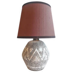 French Ceramic Lamp in the manner of Jean Besnard