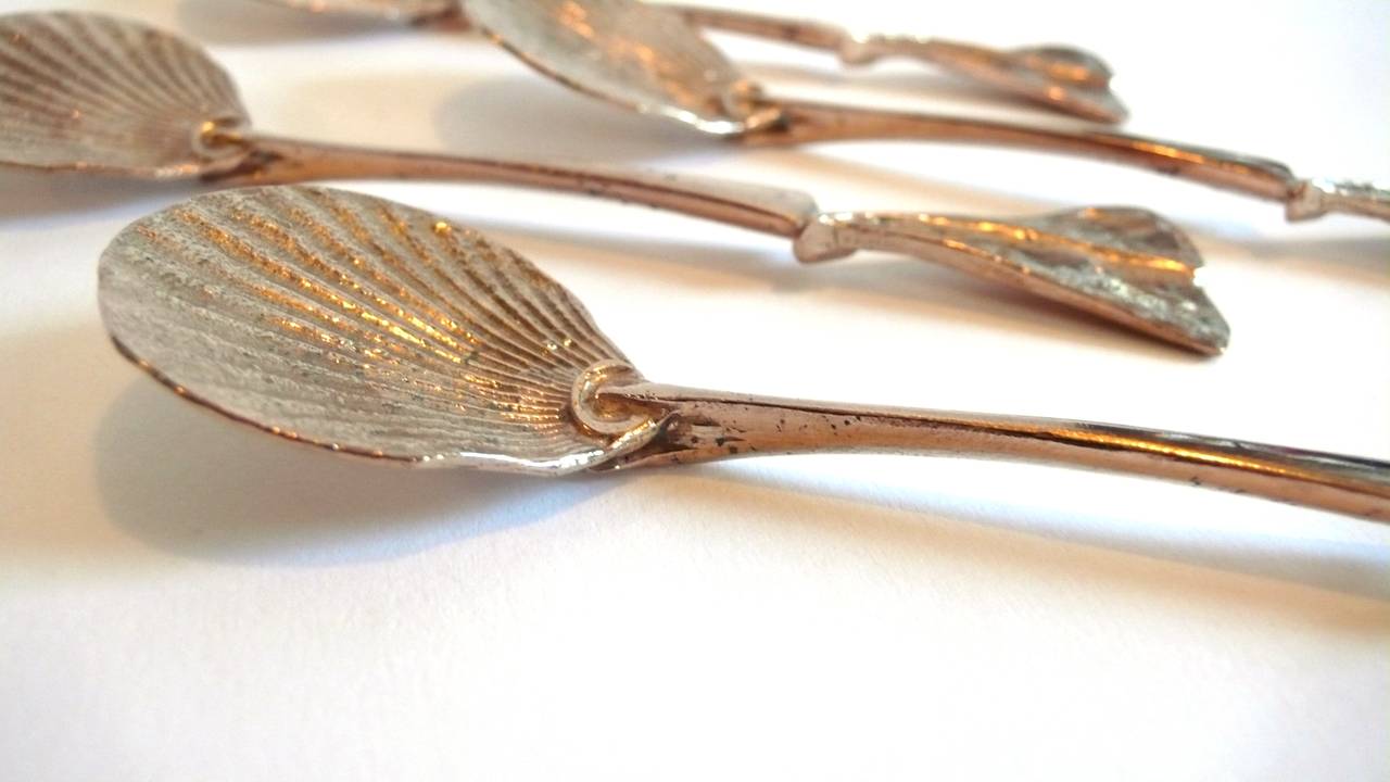 Ormolu Set of Four Gilt Bronze Spoons by Claude Lalanne for Artcurial For Sale