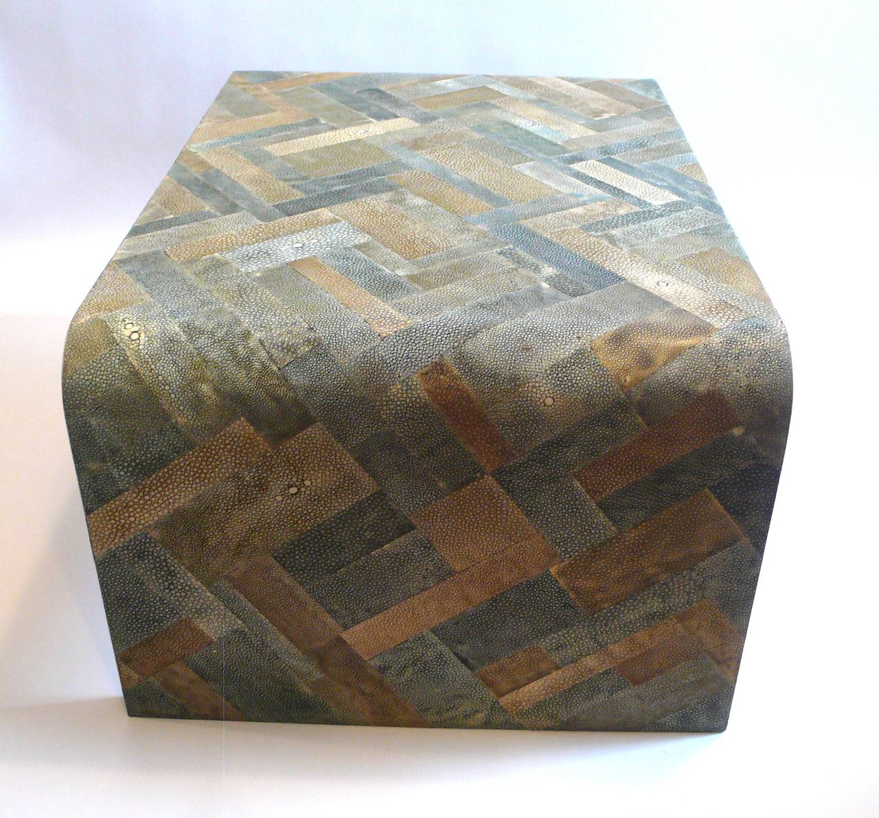 Exceptional Shagreen Side Table In Excellent Condition For Sale In New York, NY