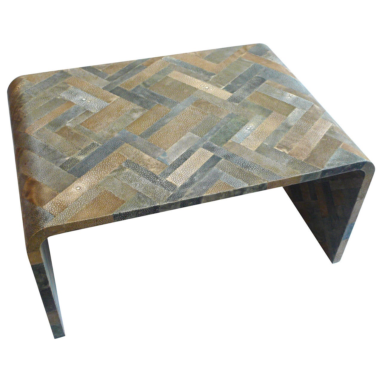 Exceptional Shagreen Side Table For Sale