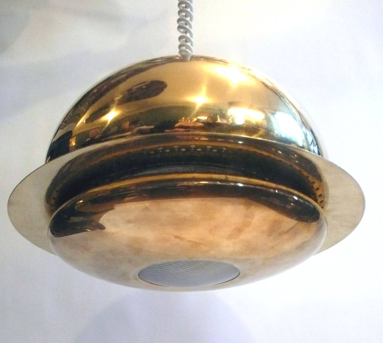 Italian Afra and Tobia Scarpa Niceta Brass Light Fixture for Flos For Sale