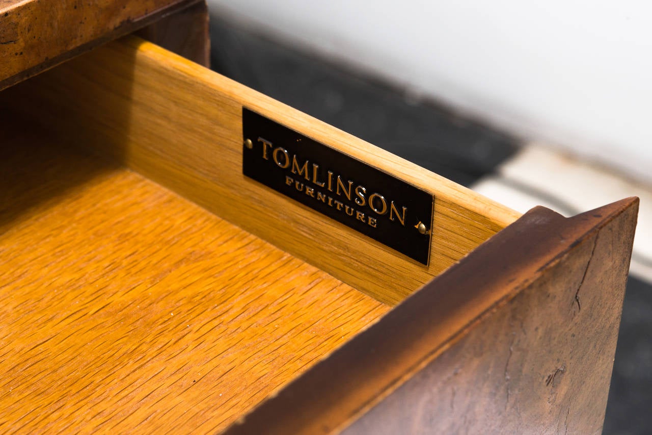 Tomlinson Burled Desk on Brass Base 3