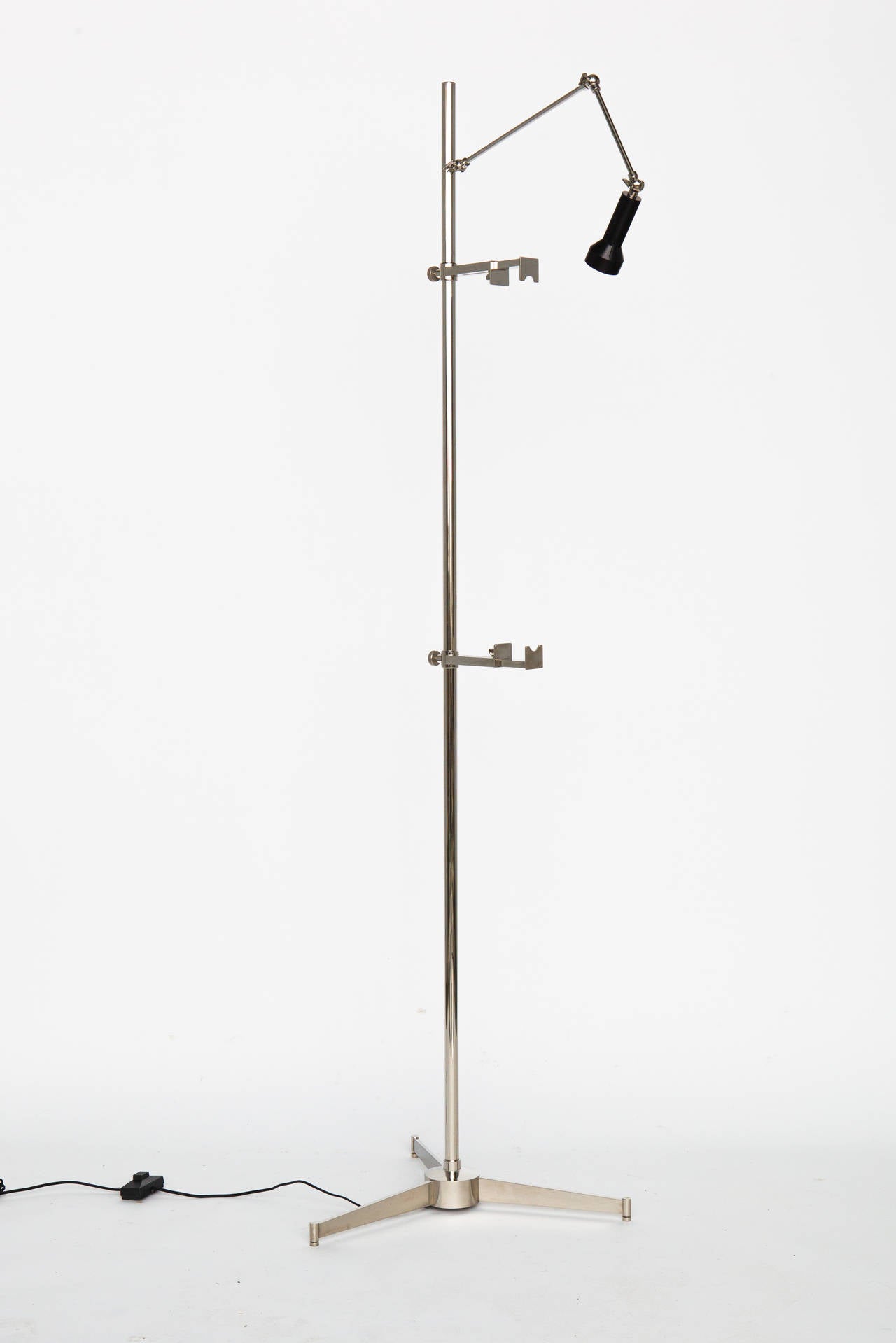 American Nickel Plated Illuminated Easel in the style of Angelo Lelli