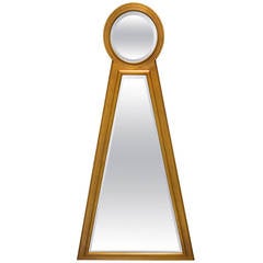Keyhole Gilt Wood Beveled Mirror