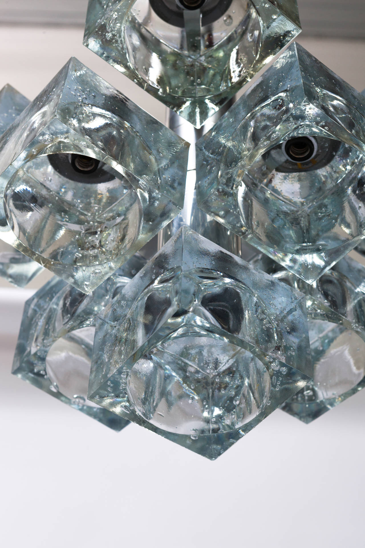 Gaetano Sciolari Ice Cube Chandelier for Lightolier en vente 1