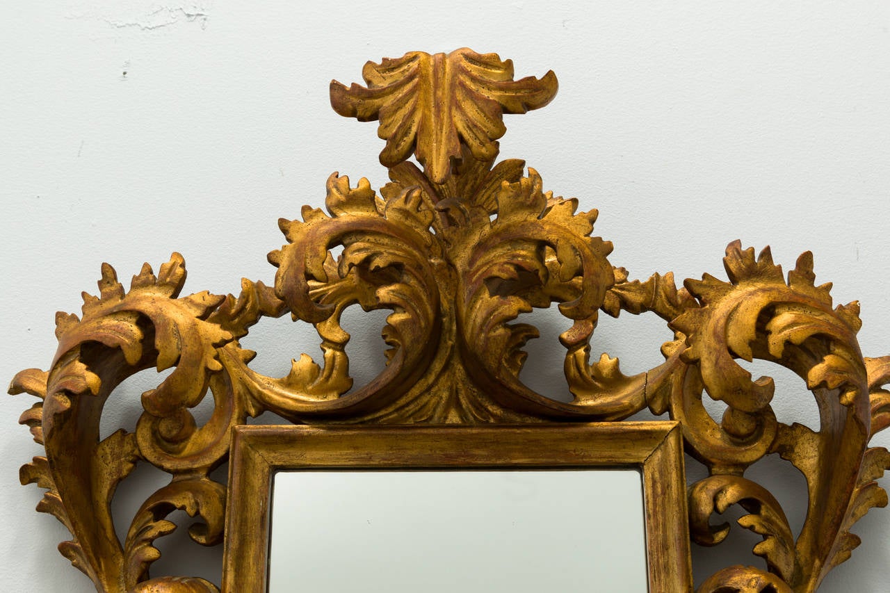 20th Century French Giltwood Rococo Style Wall Mirror