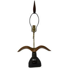 Sculptural Abstract Table Lamp By Heifetz