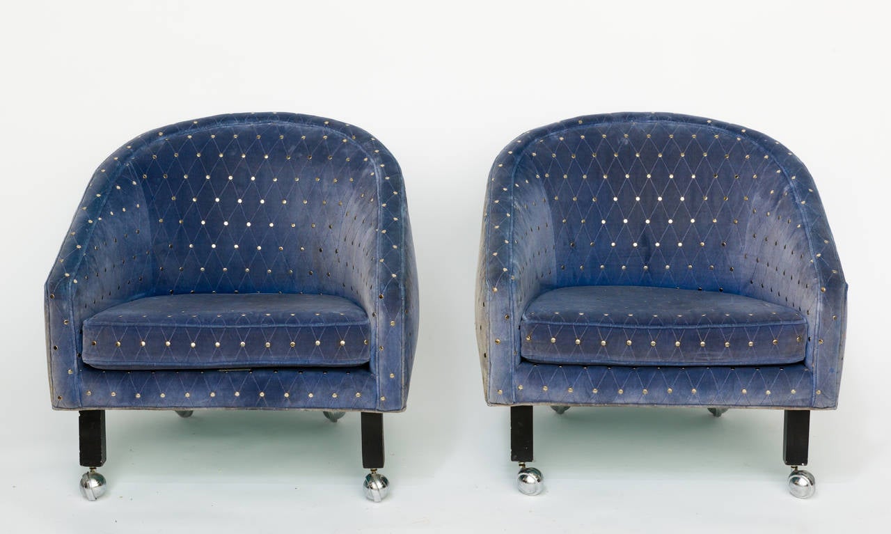 Mid-Century Modern Pair Of Kipp Stewart Style Lounge Chairs