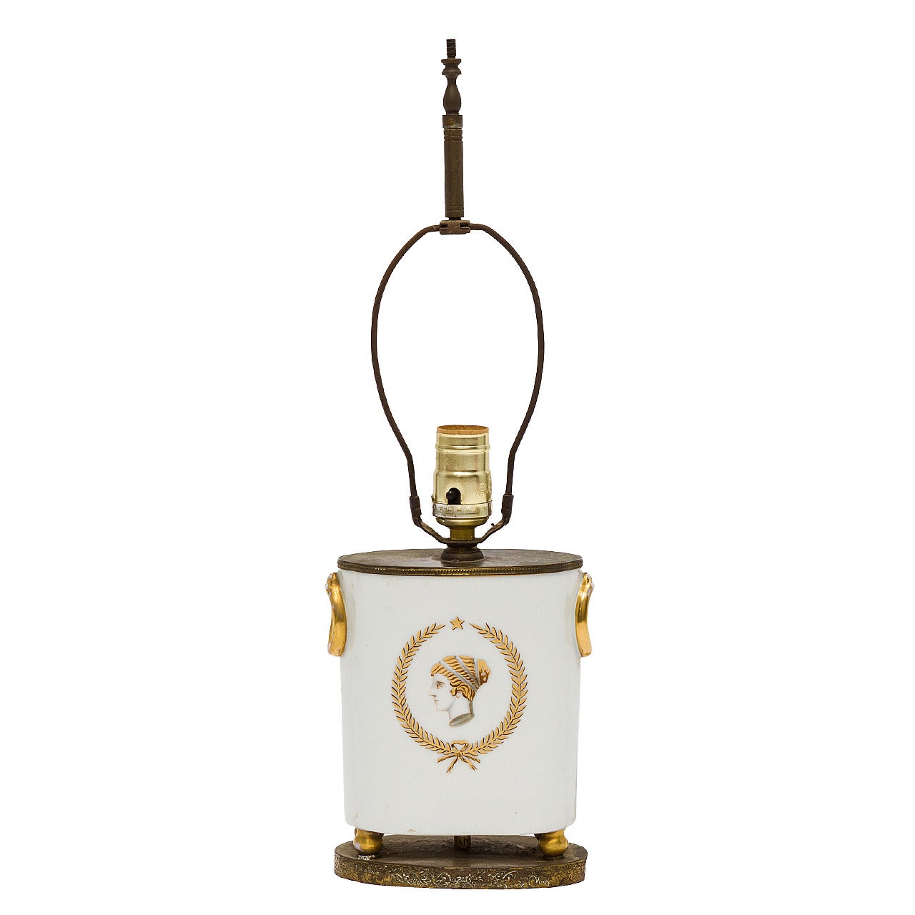 Petite lampe classique en céramique en vente