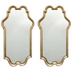 Pair of Italian SilverLeaf / Gilt Mirrors