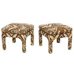 Pair of Upholstered Ottomans