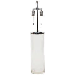 Clear Glass Cylinder Lamp