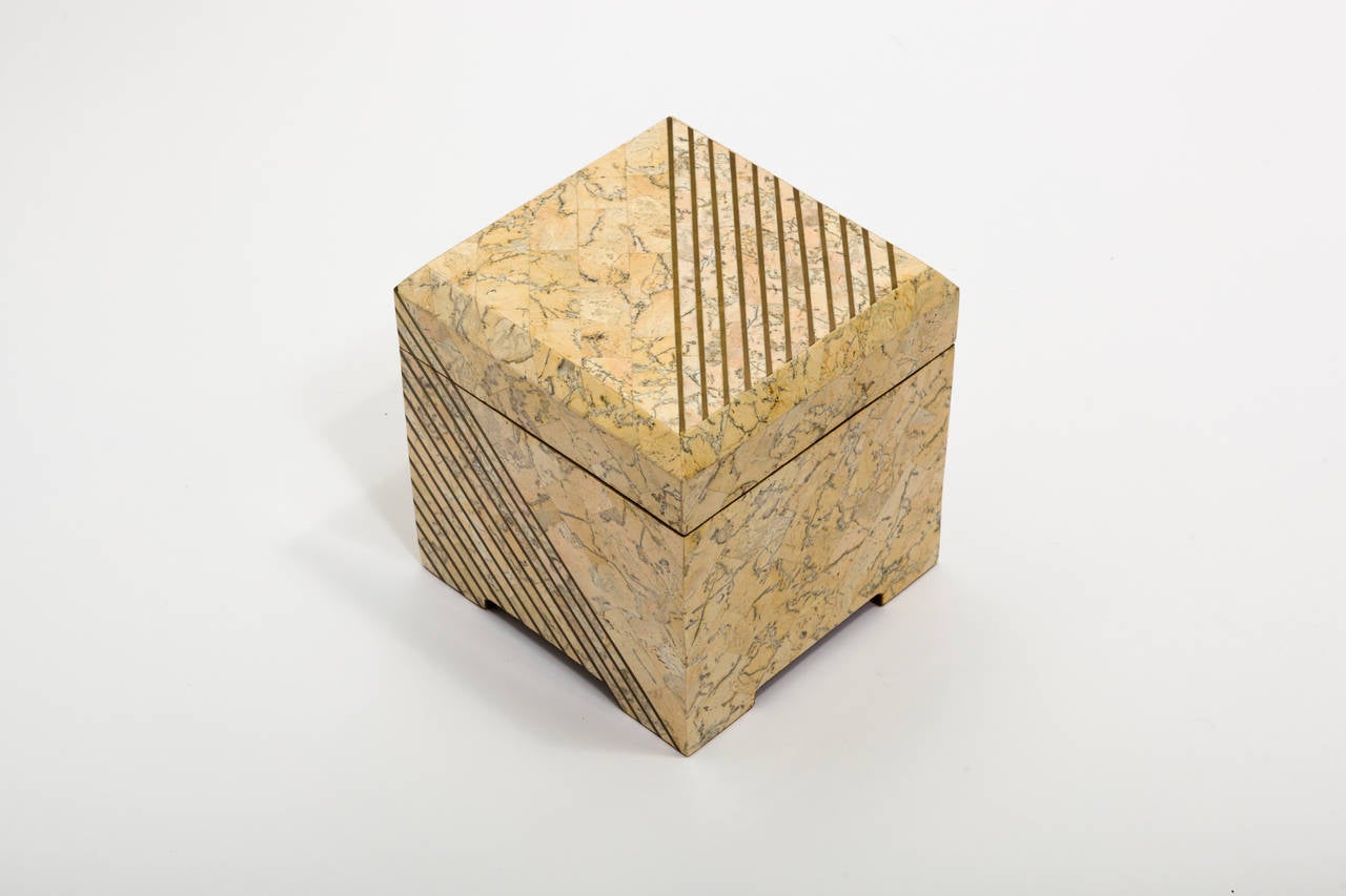 Tessellated Stone Box In Excellent Condition For Sale In Tarrytown, NY