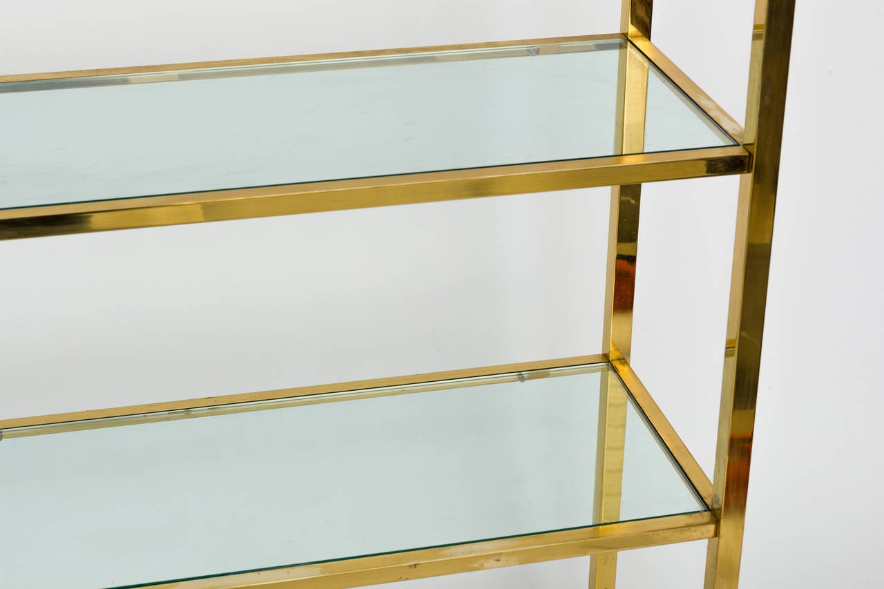 Late 20th Century Oversized Brass Etagere