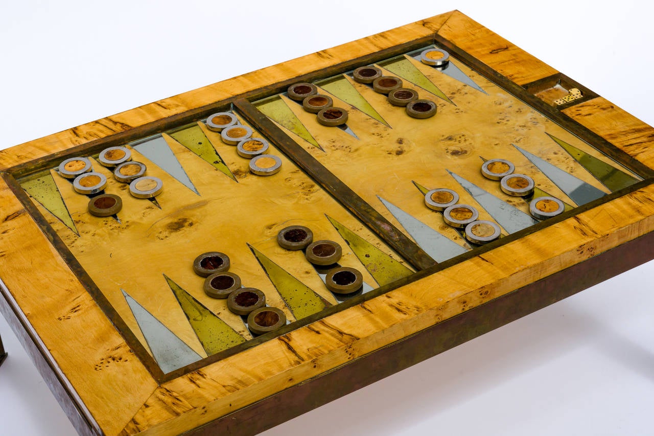Mid-20th Century Tommaso Barbi Backgammon Table