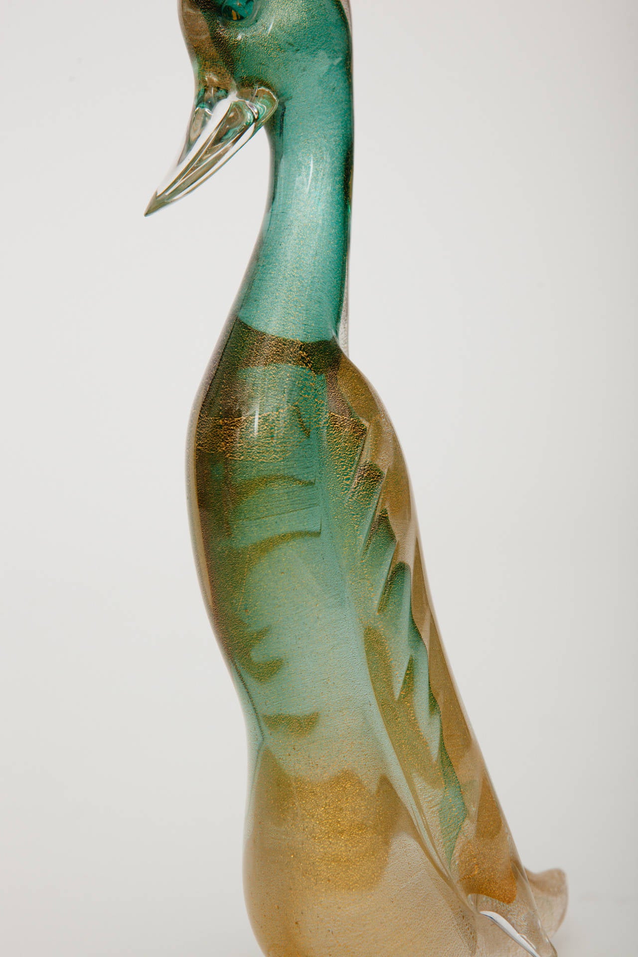 Murano Glass Duck with Gold Leaf 1