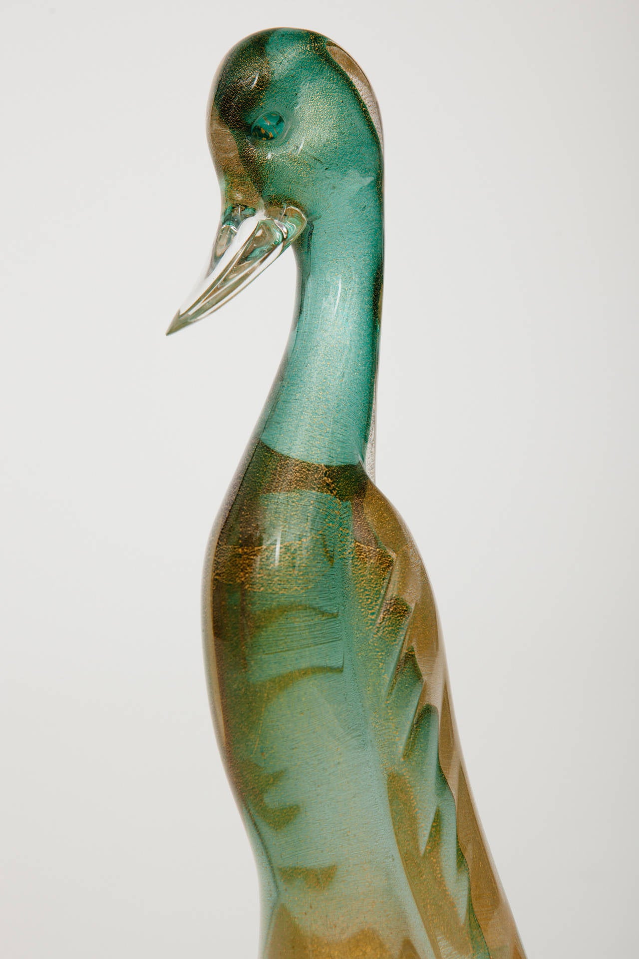 Murano Glass Duck with Gold Leaf 2