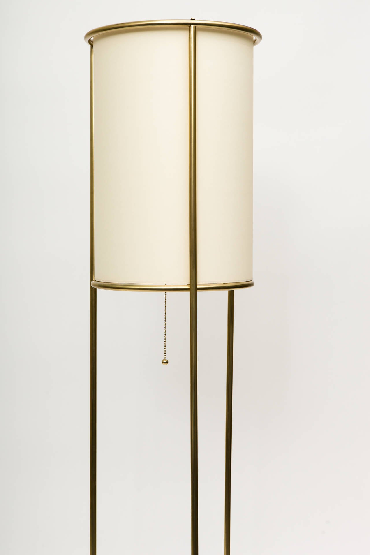 Pair of Tripod Brass Floor Lamps in the Manner of T.H. Robsjohn-Gibbings 2