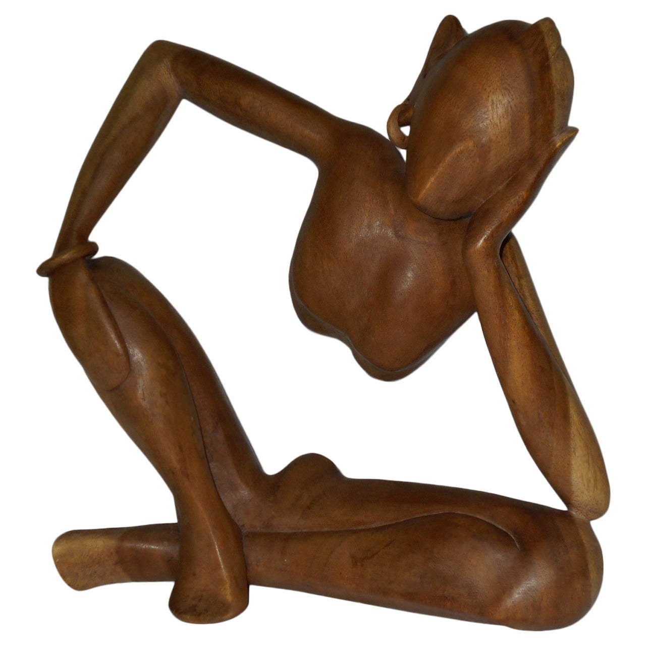 Mid-Century Wood Carved Indonesian Sculpture