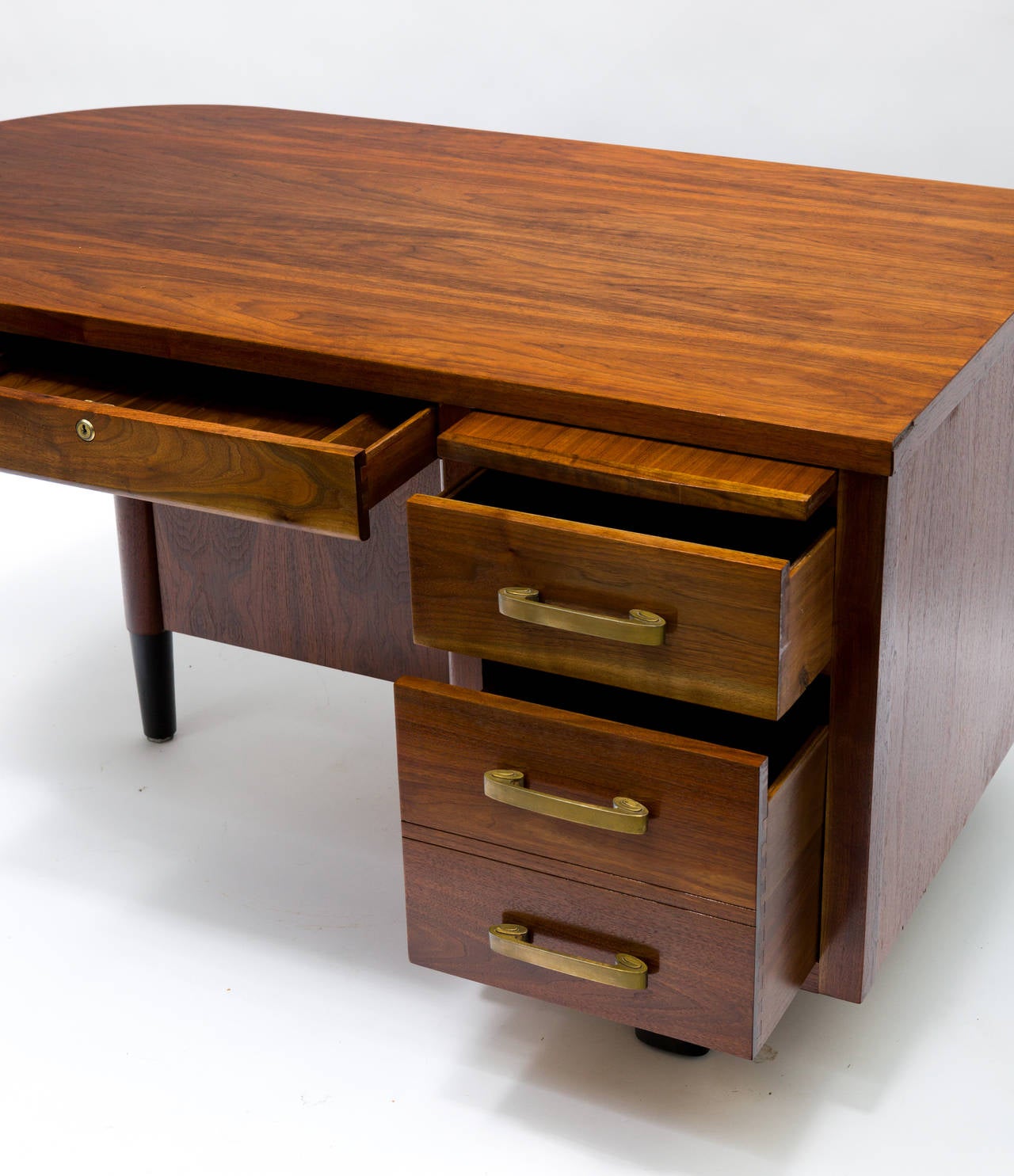 Antique Art Deco Walnut Desk 1