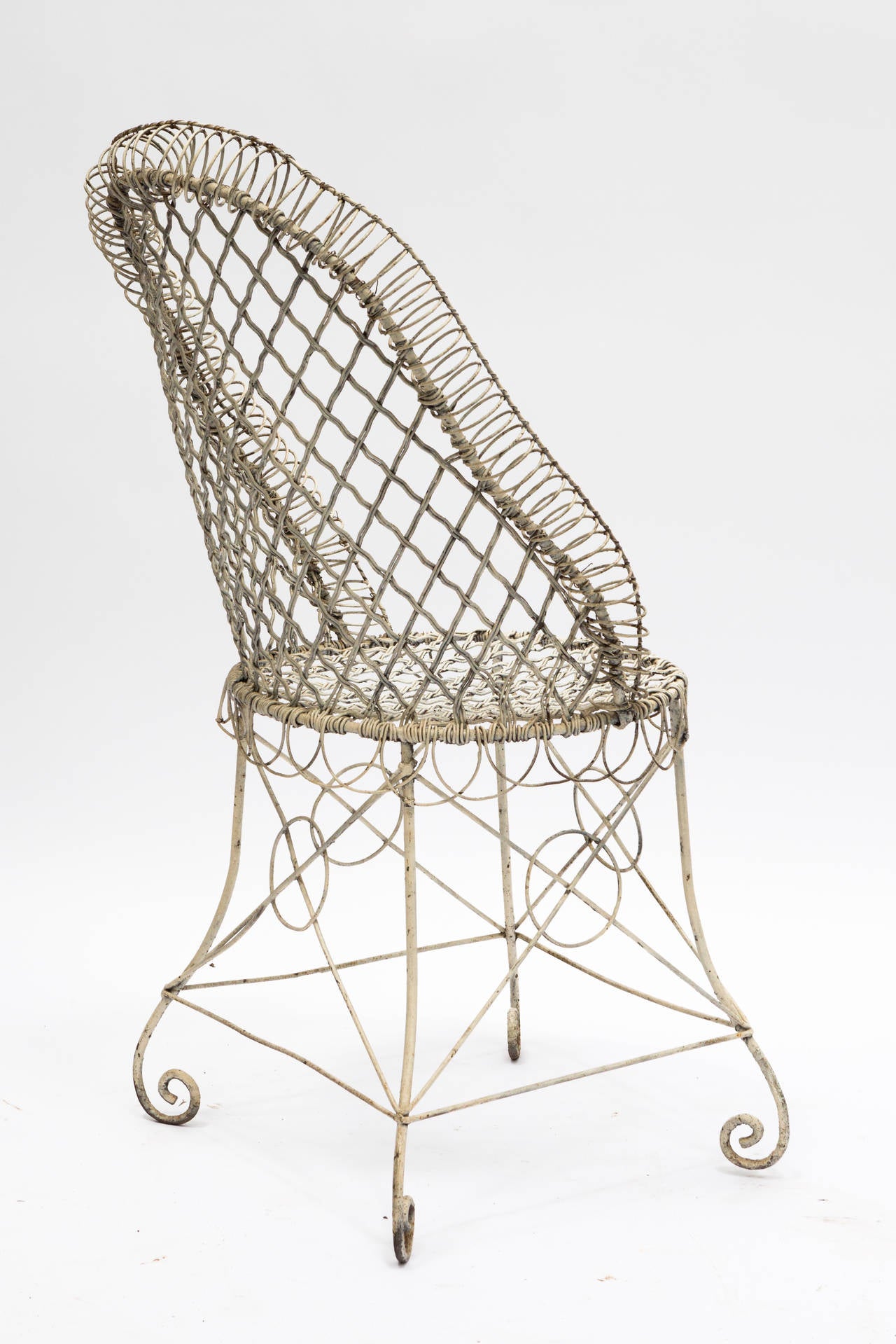 Garden Wire Chair In Good Condition In Tarrytown, NY