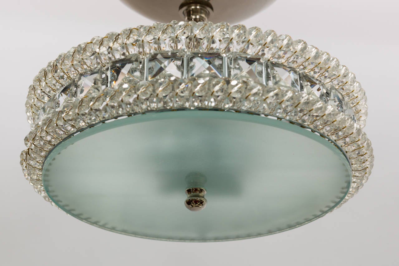 Custom-Made Petit Crystal Chandelier In Excellent Condition For Sale In Tarrytown, NY