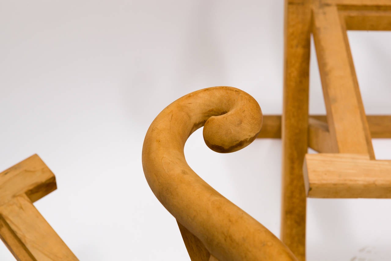 PAIR  Of Unfinished Wooden Chairs 1