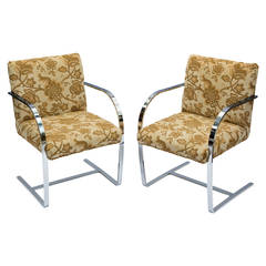 Pair of Bruno Style Cantilever Chairs