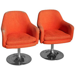 Pair of Milo Baughman Thayer Coggin Swivel Chairs