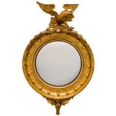 Regency Giltwood Convex Mirror