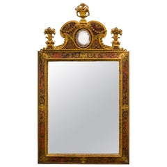 Antique Napoleon III Ormolu Boulle Mirror