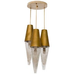 German Midcentury Staggered Pendant Fixture 10