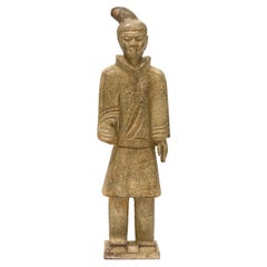 Carved Stone Asian Guard Statue