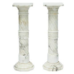 Pair of Marble Pedestals