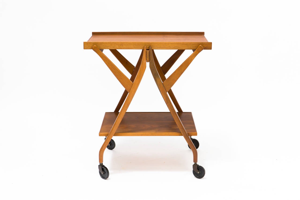 2-tiered serving cart by John Keal for Drexel