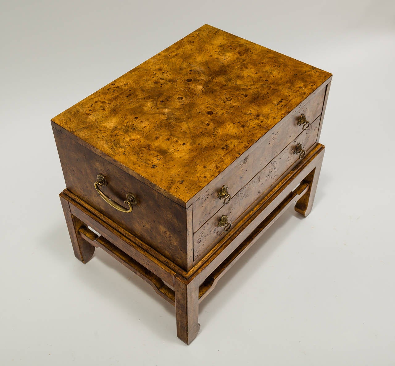 Mid-20th Century Asian Style Burlwood Cabinet