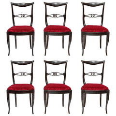 Set of Hollywood Regency Dining Chairs
