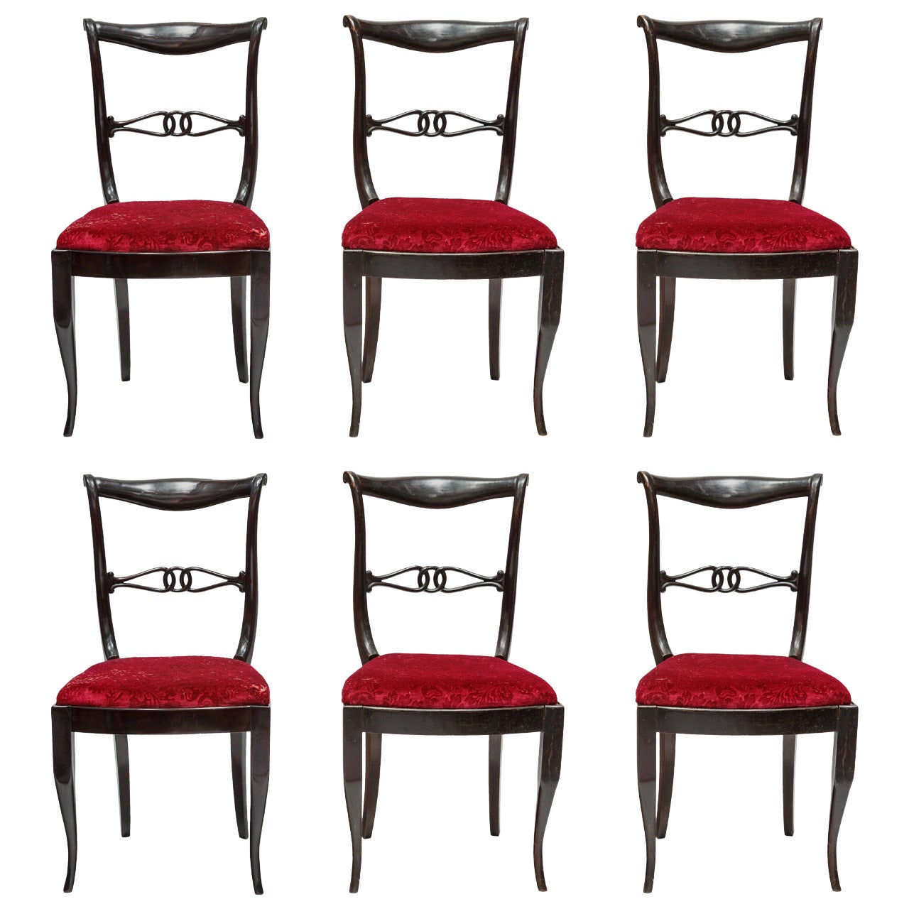Set of Hollywood Regency Dining Chairs