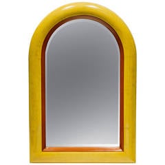 Karl Springer Style Wood Wall Mirror 12